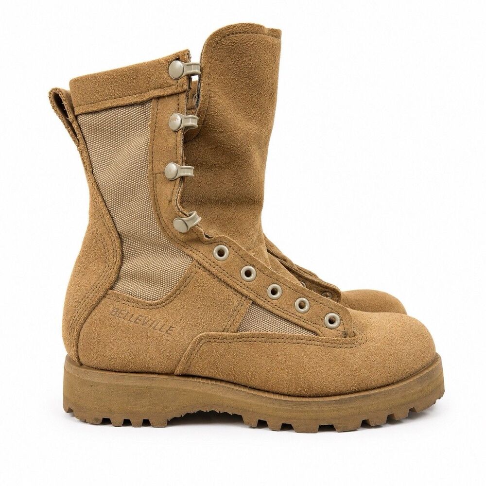 Belleville 790G Gore-Tex Vibram Military Combat Boots Tan Tactical Made USA 4.5R - Picture 1 of 15